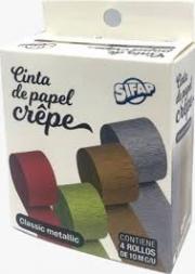CINTA CREPE SIFAP X4 METALIZAD